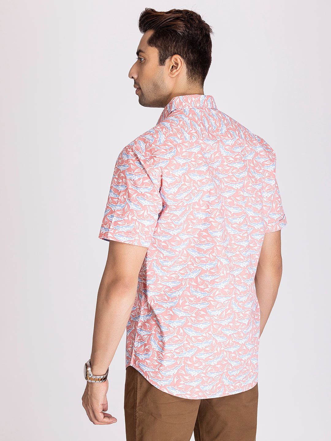 Shark print half sleeve shirt - St.Jones