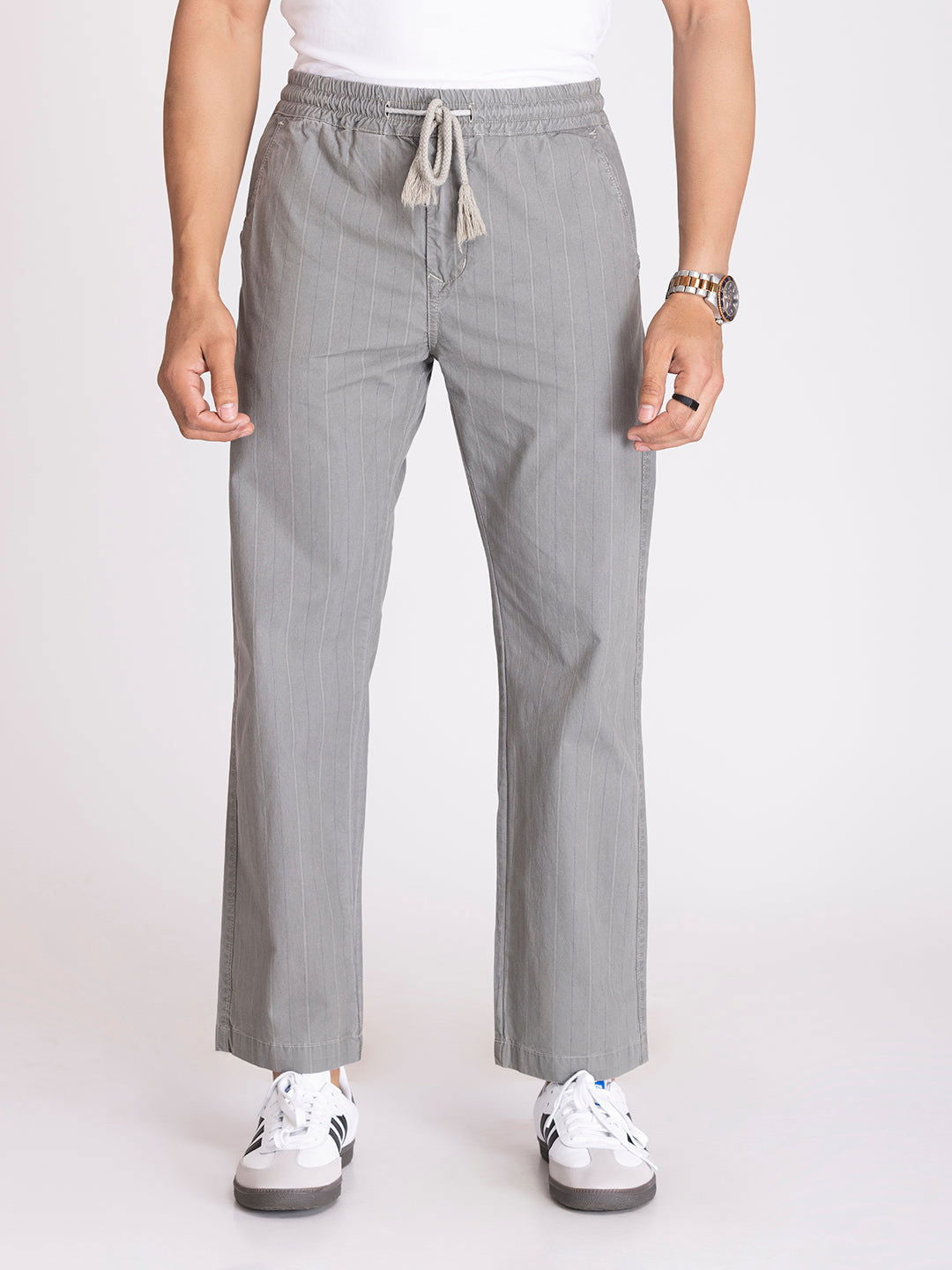 Striped Drawstrings chinos - St.Jones