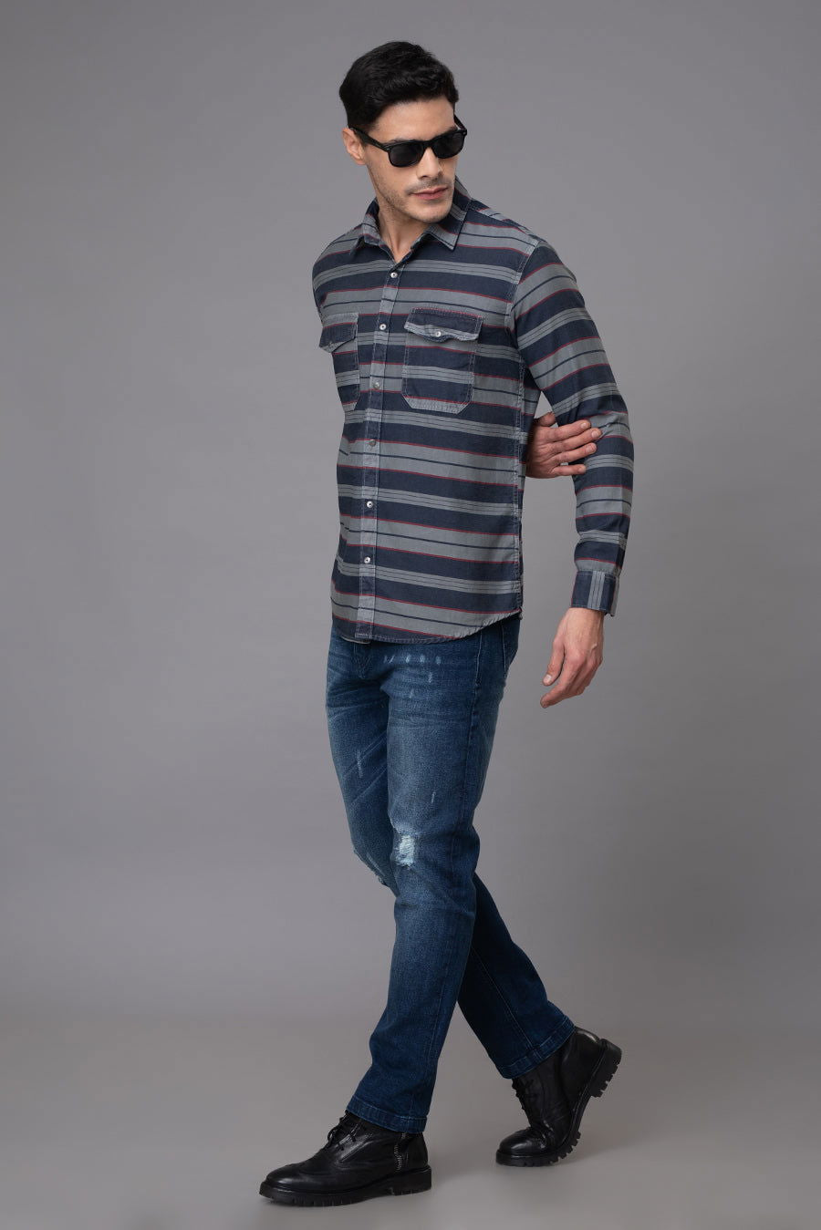 Striped Indigo Shirts - St.Jones