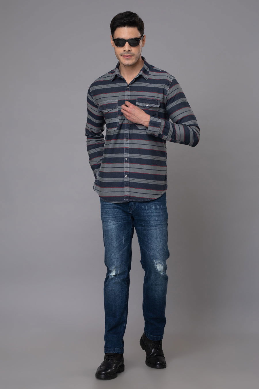 Striped Indigo Shirts - St.Jones