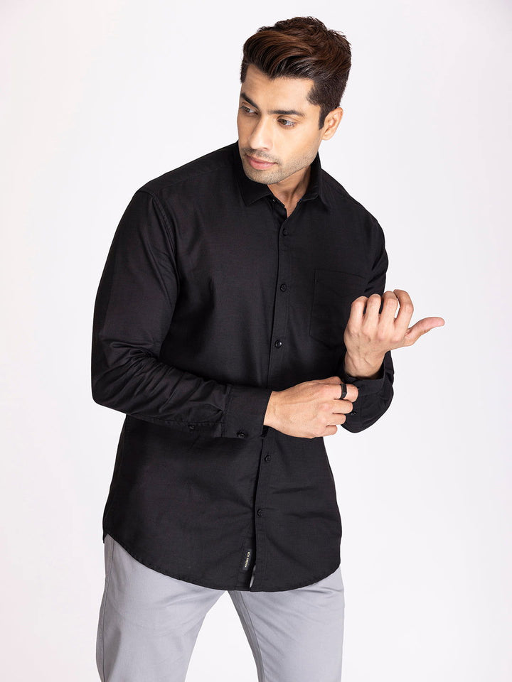 TWILL SHIRT - BLACK - St.Jones