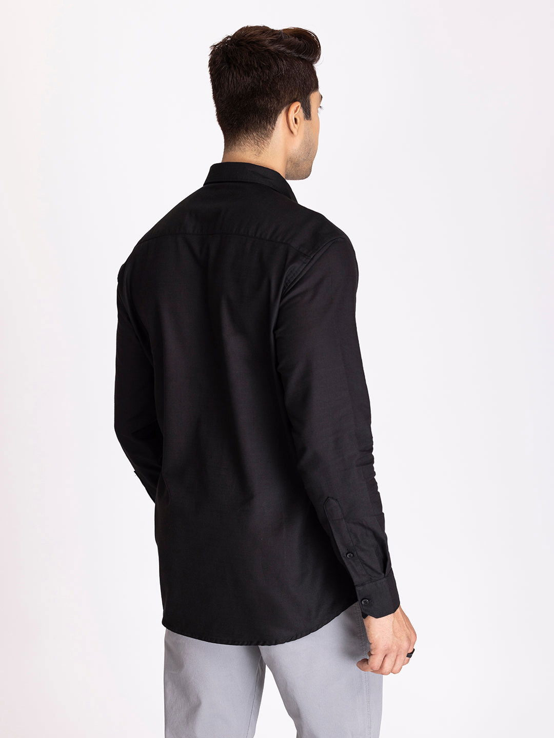 TWILL SHIRT - BLACK - St.Jones