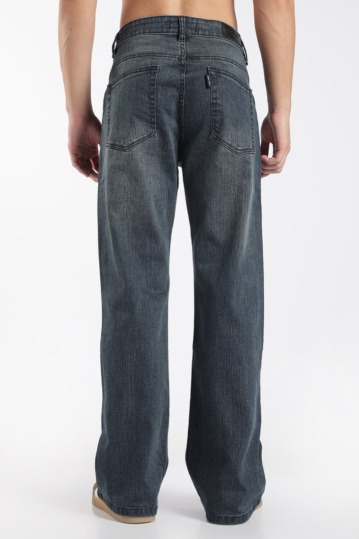 Men's Bootcut Cool Blue Denim Jeans
