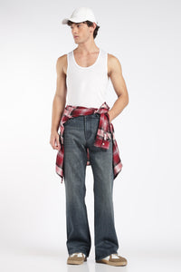 Men's Bootcut Cool Blue Denim Jeans
