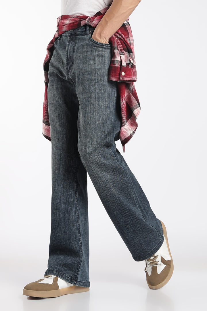 Men's Bootcut Cool Blue Denim Jeans