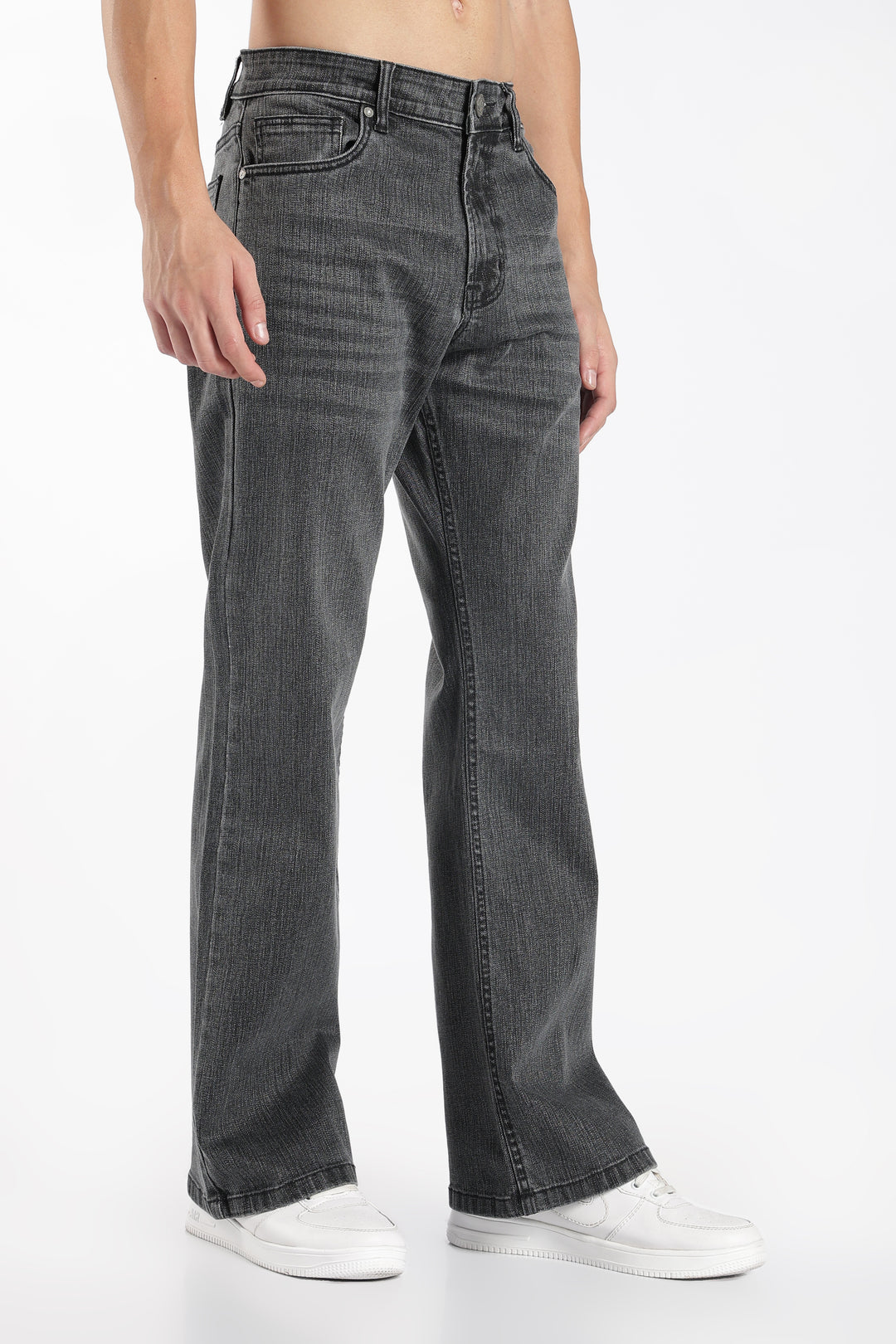 Men's Bootcut Charcoal Black Denim Jeans