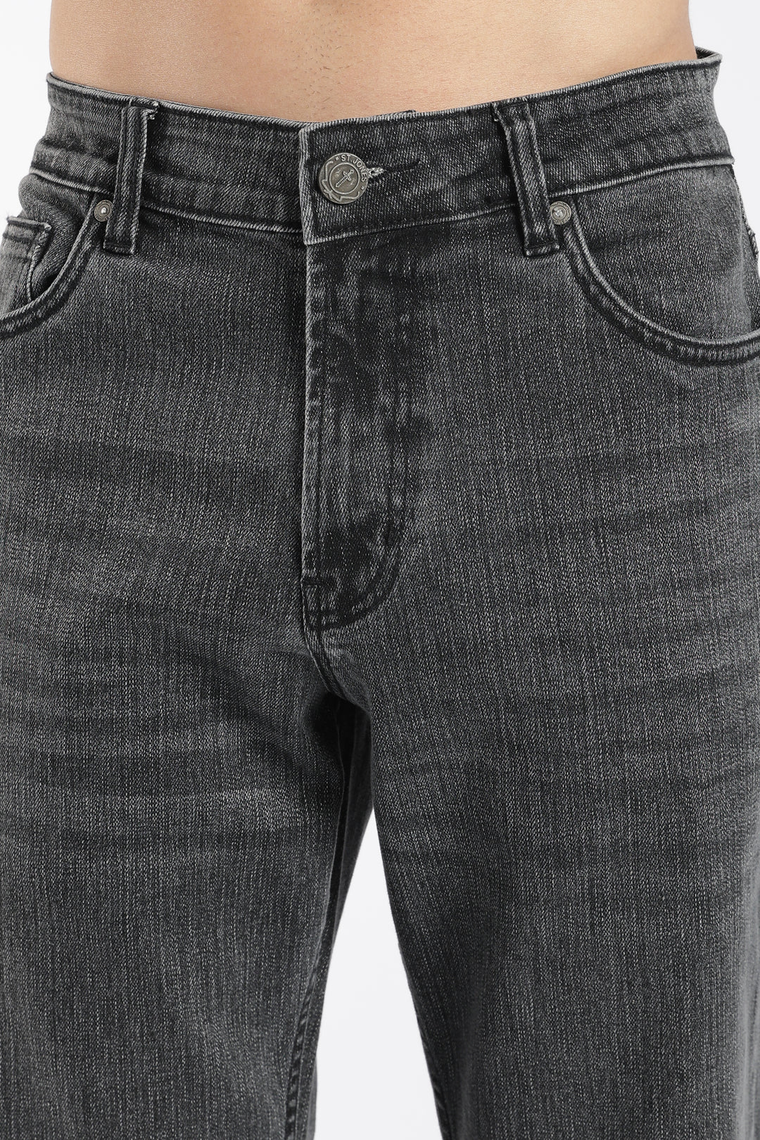 Men's Bootcut Charcoal Black Denim Jeans