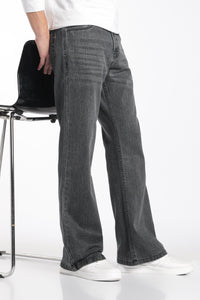 Men's Bootcut Charcoal Black Denim Jeans