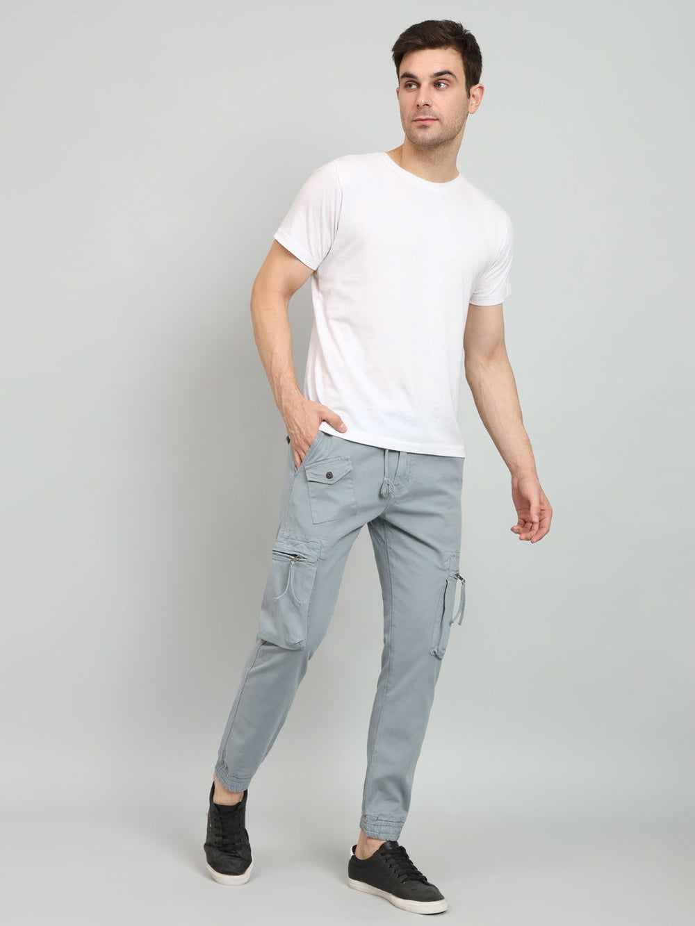 UTILITY CARGO JOGGERS-LIGHT GREY - St.Jones