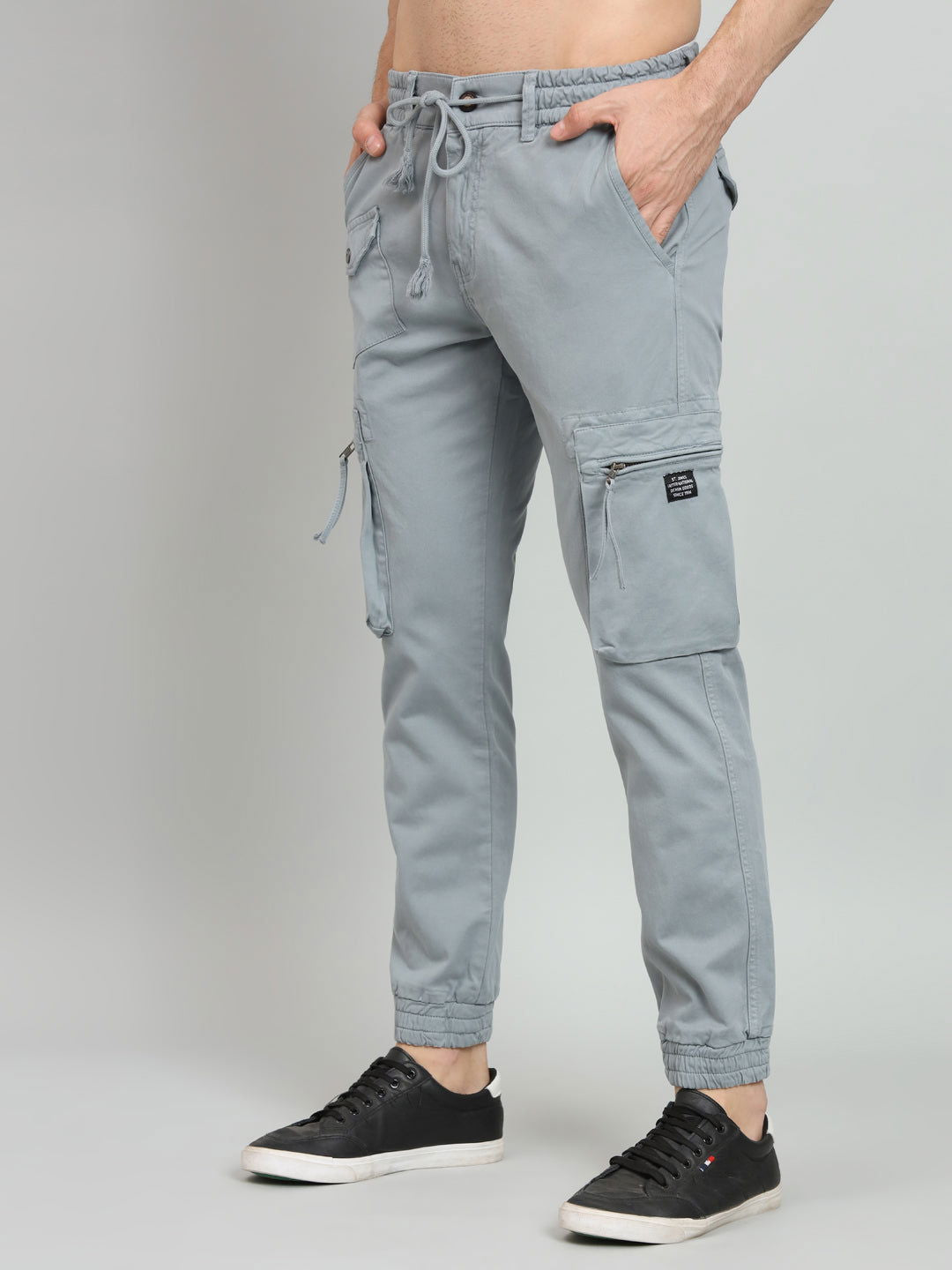 UTILITY CARGO JOGGERS-LIGHT GREY - St.Jones