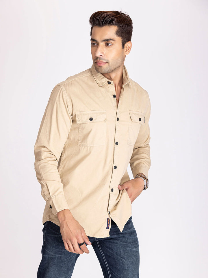 Utility Denim shirt-Cream - St.Jones