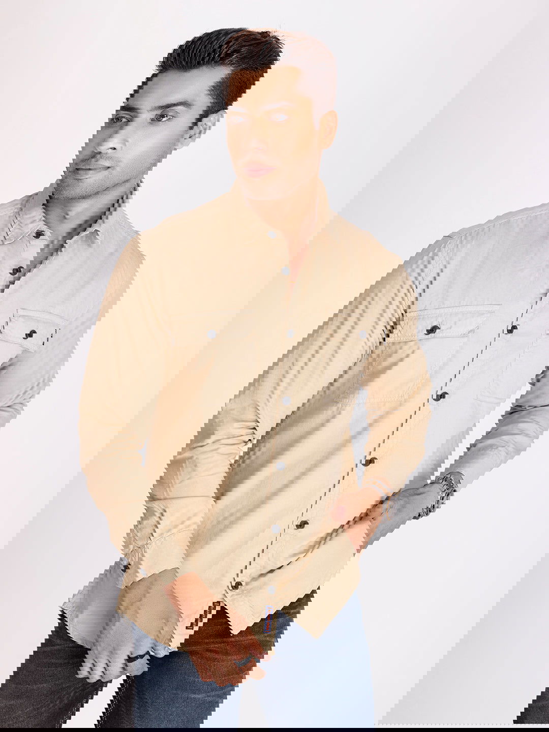 Utility shirt-Cream – - Main Image