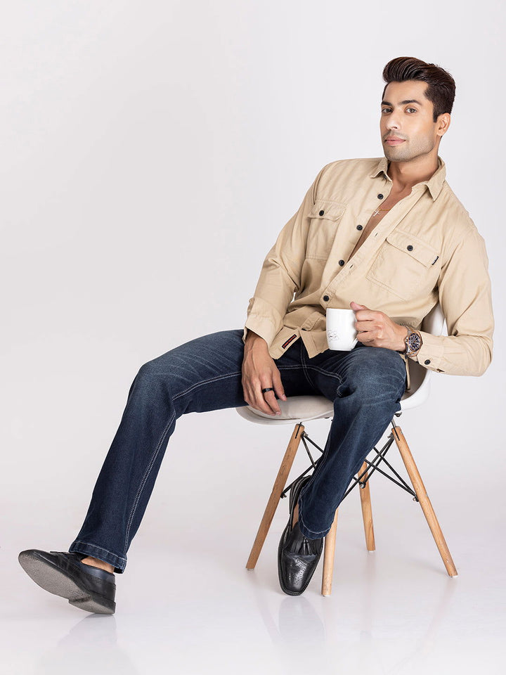 Utility Denim shirt-Cream - St.Jones