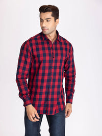 red and blue indigo check shirts - St.Jones