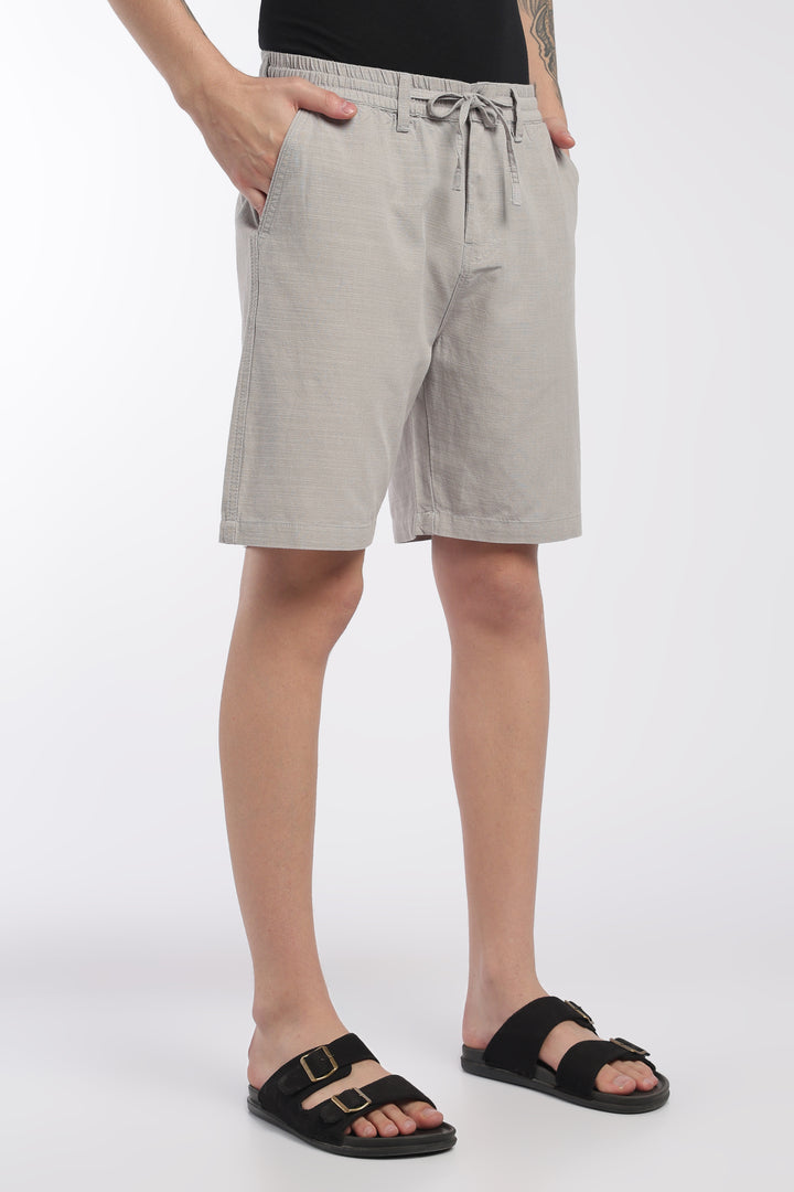 Men’s Light Grey Lightweight Linen Relaxed Shorts