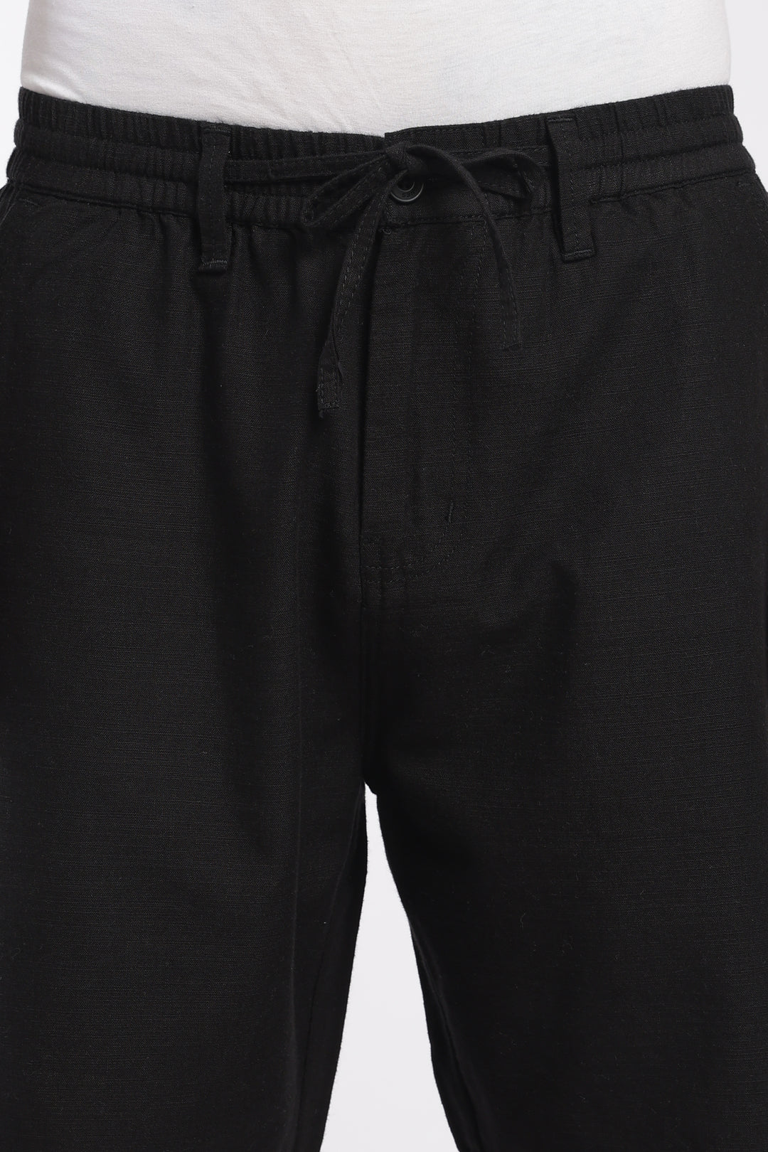 Men’s Black Lightweight Linen Relaxed Shorts