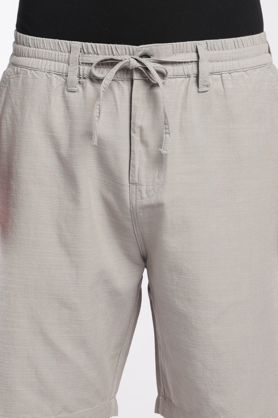 Men’s Light Grey Lightweight Linen Relaxed Shorts