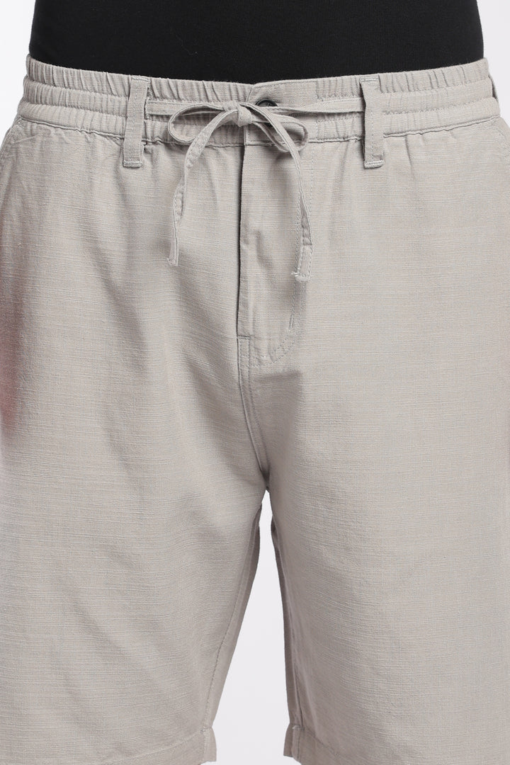 Men’s Light Grey Lightweight Linen Relaxed Shorts