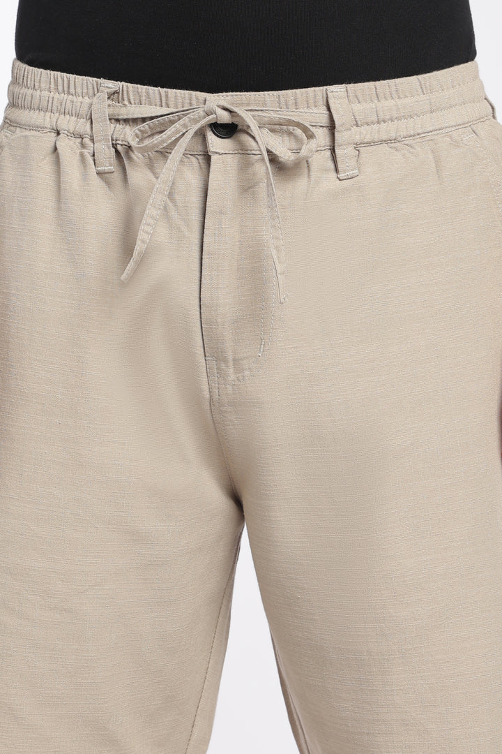 Men’s Cream Lightweight Linen Relaxed Shorts