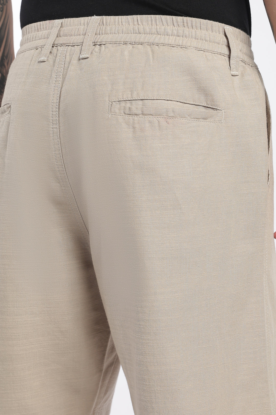 Men’s Cream Lightweight Linen Relaxed Shorts
