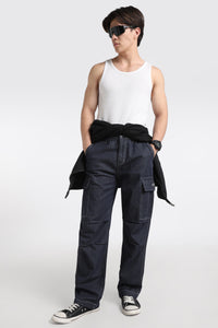 Classic Dark Wash Cargo Pants