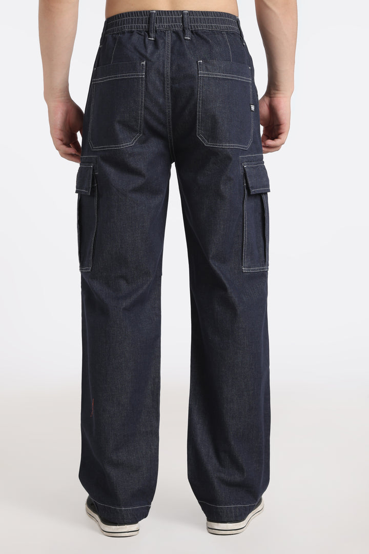 Classic Dark Wash Cargo Pants