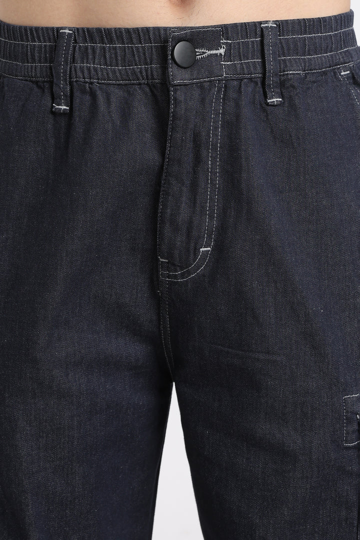 Classic Dark Wash Cargo Pants