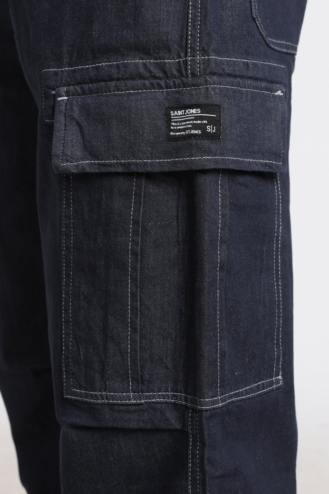 Classic Dark Wash Cargo Pants