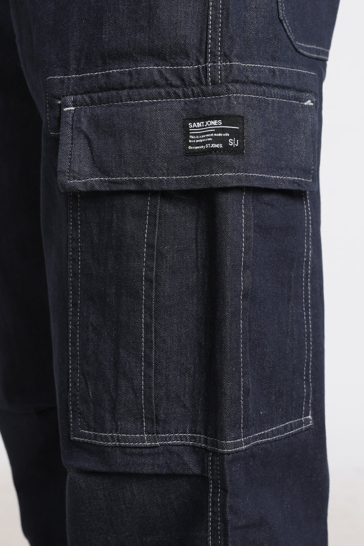 Classic Dark Wash Cargo Pants