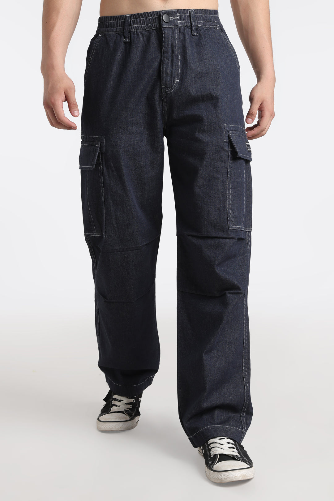 Classic Dark Wash Cargo Pants