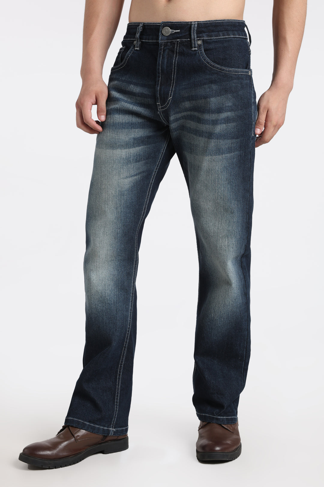Men's Premium Washed Straight Fit Denim