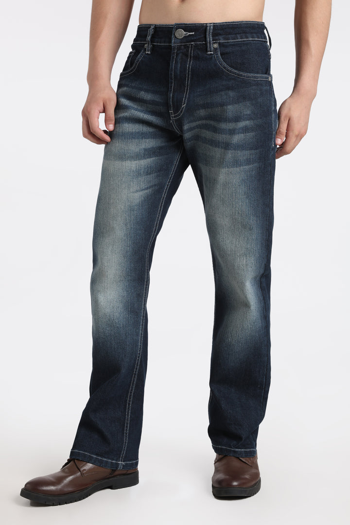 Men's Premium Washed Straight Fit Denim