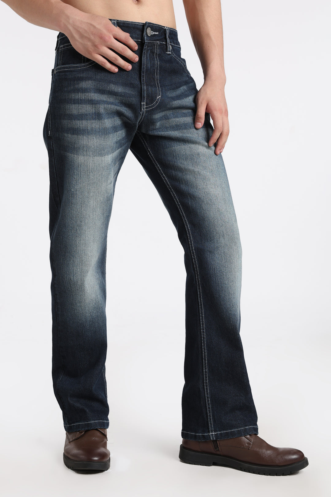 Men's Premium Washed Straight Fit Denim