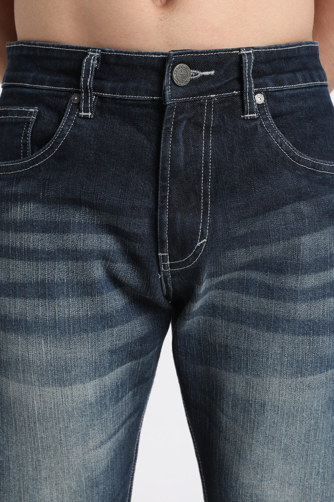 Men's Premium Washed Straight Fit Denim