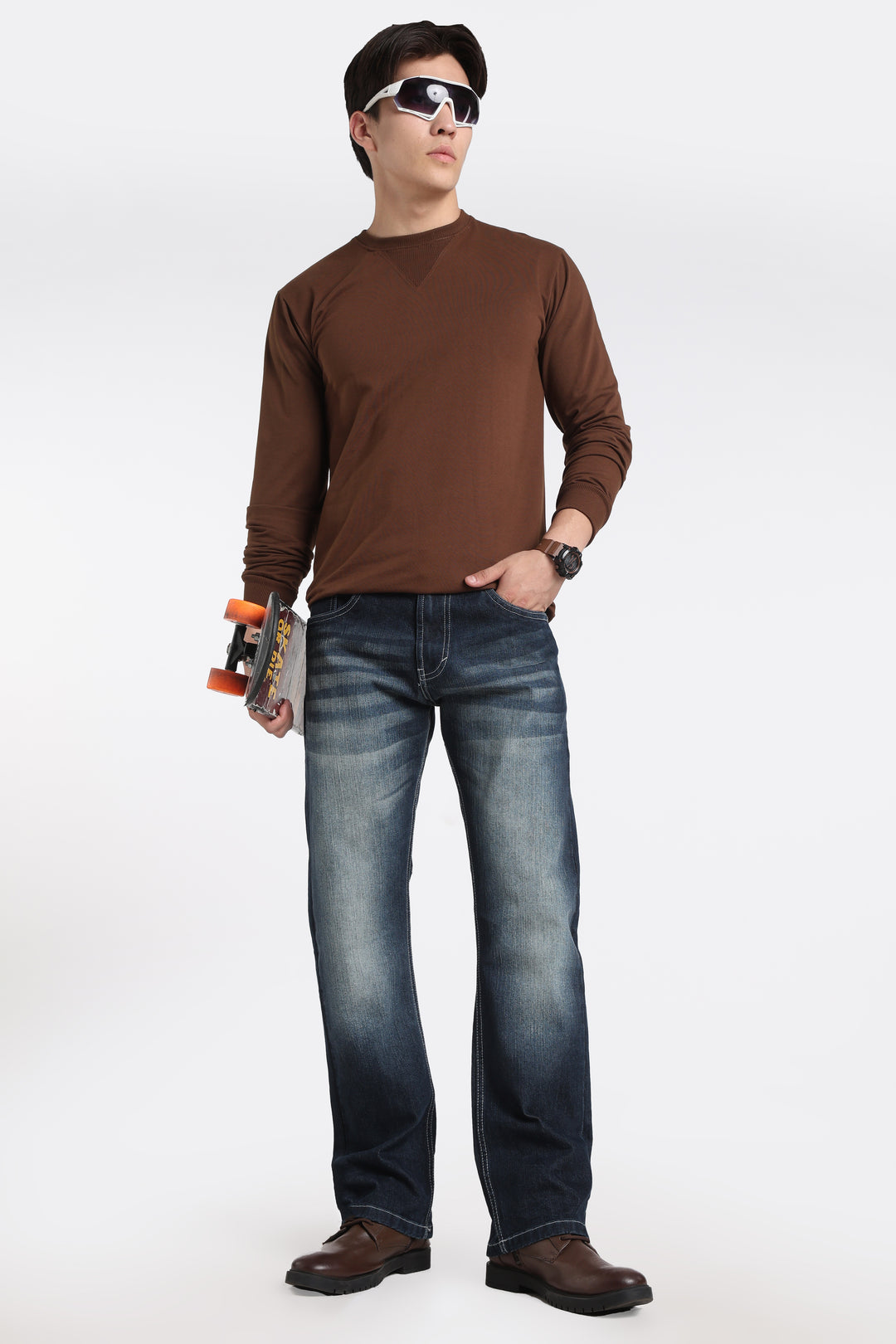 Men's Premium Washed Straight Fit Denim