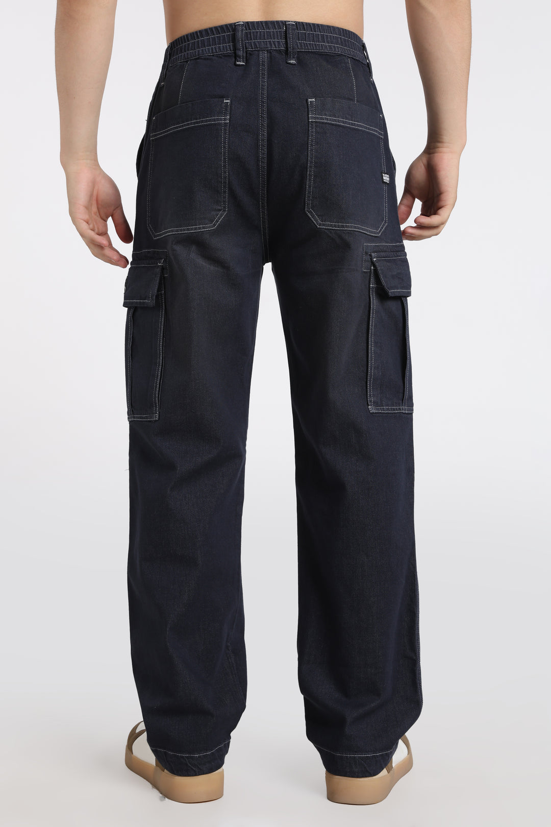 Men's Classic Dark Wash Deep Navy Cargo Pants