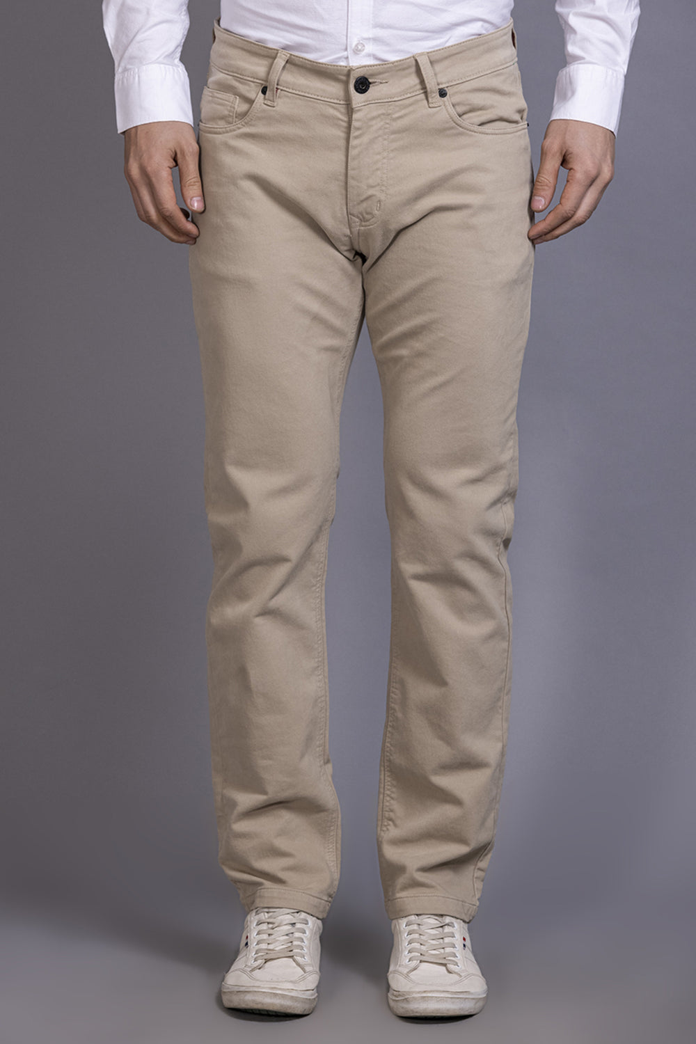 Men Colored jeans Slimfit-Cream