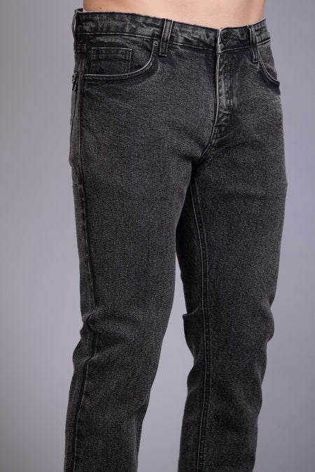 Men Slimfit Charcoal Grey Jeans
