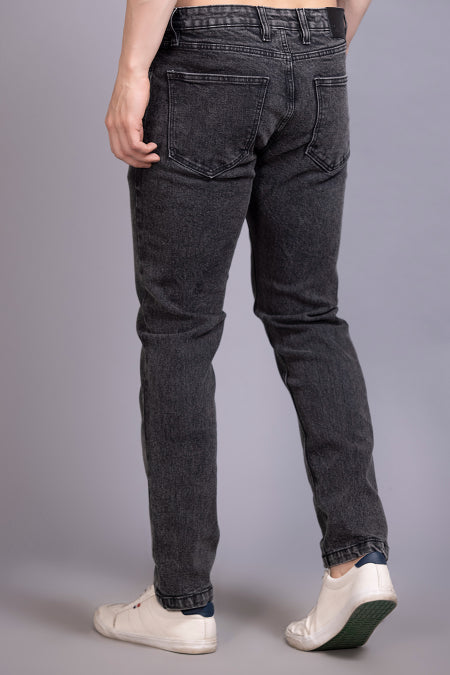 Men Slimfit Charcoal Grey Jeans