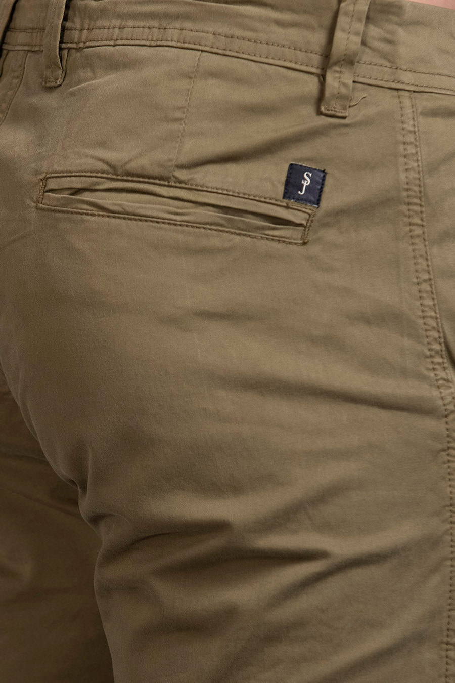Slim fit cotton chinos-Olive Green