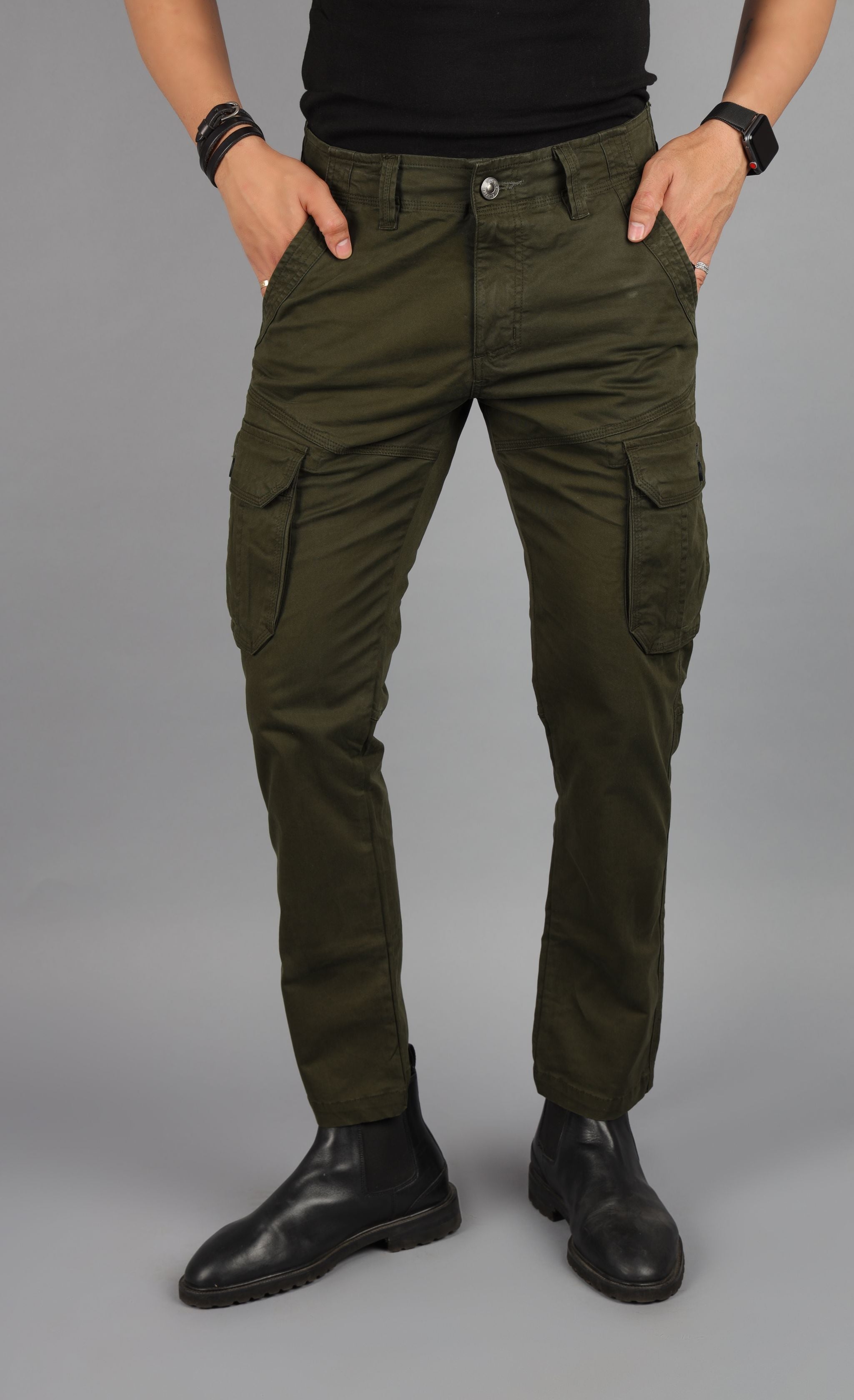 Buy Green Trousers & Pants for Men by IVOC Online | Ajio.com