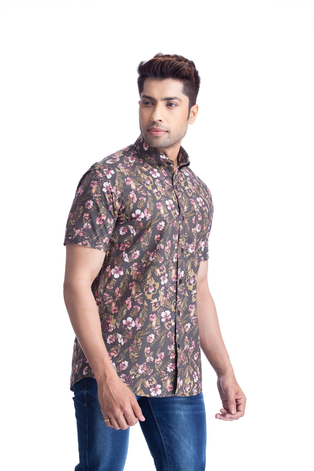 Brown floral Casual shirt