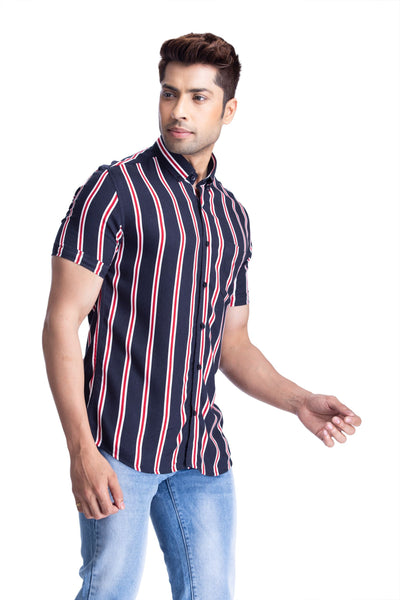 Men Casual Stripes Shirt