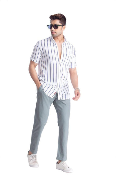 Buy MEN CASUAL STRIPES Half sleeves SHIRT for men online in India